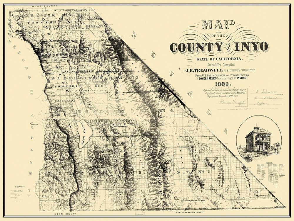 Inyo California - Treadwell 1884 art print by Treadwell for $57.95 CAD
