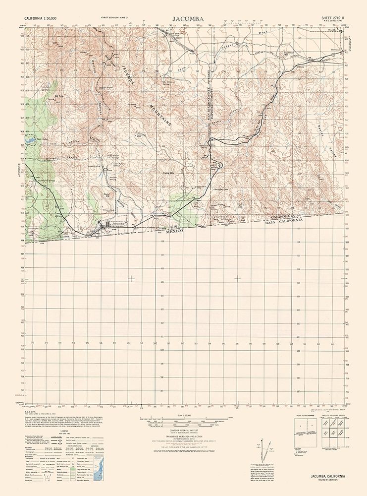 Jacumba Sheet - US Army 1942 art print by US Army for $57.95 CAD