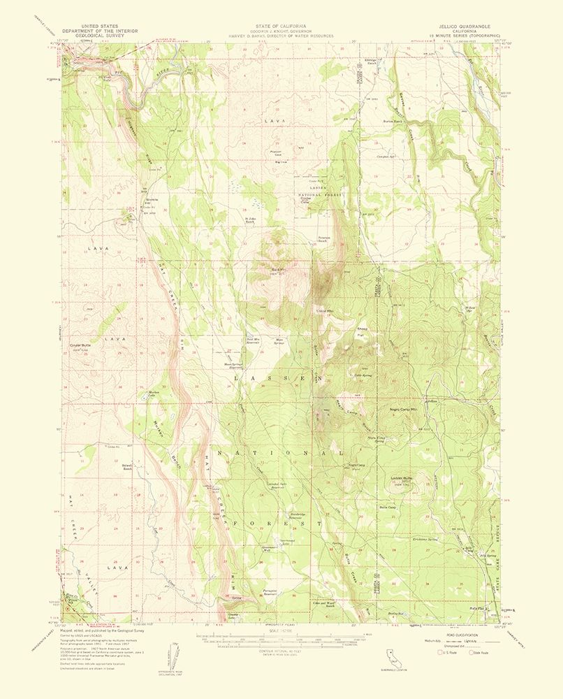 Jellico California Quad - USGS 1959 art print by USGS for $57.95 CAD