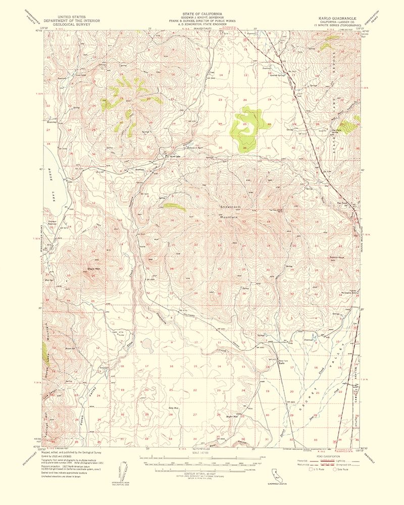 Karlo California Quad - USGS 1955 art print by USGS for $57.95 CAD