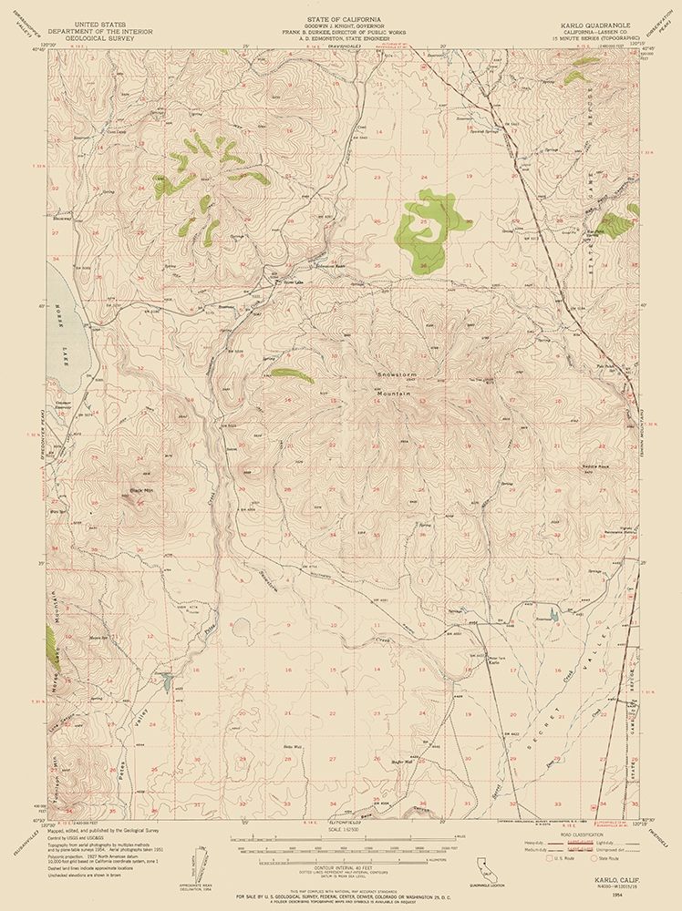 Karlo California Quad - USGS 1954 art print by USGS for $57.95 CAD
