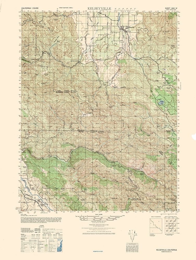 Kelseyville Sheet - US Army 1944 art print by US Army for $57.95 CAD