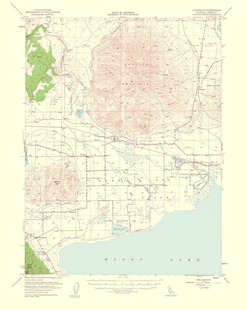 Litchfield California Quad - USGS 1954 art print by USGS for $57.95 CAD