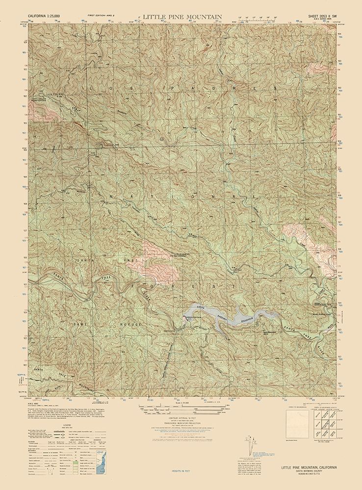 Little Pine Mountain Sheet - US Army 1944 art print by US Army for $57.95 CAD