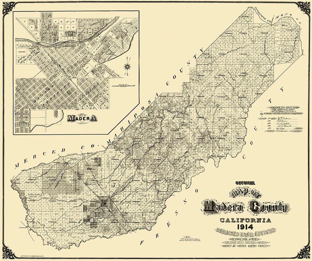 Madera California Landowner - Smith 1914 art print by Smith for $57.95 CAD
