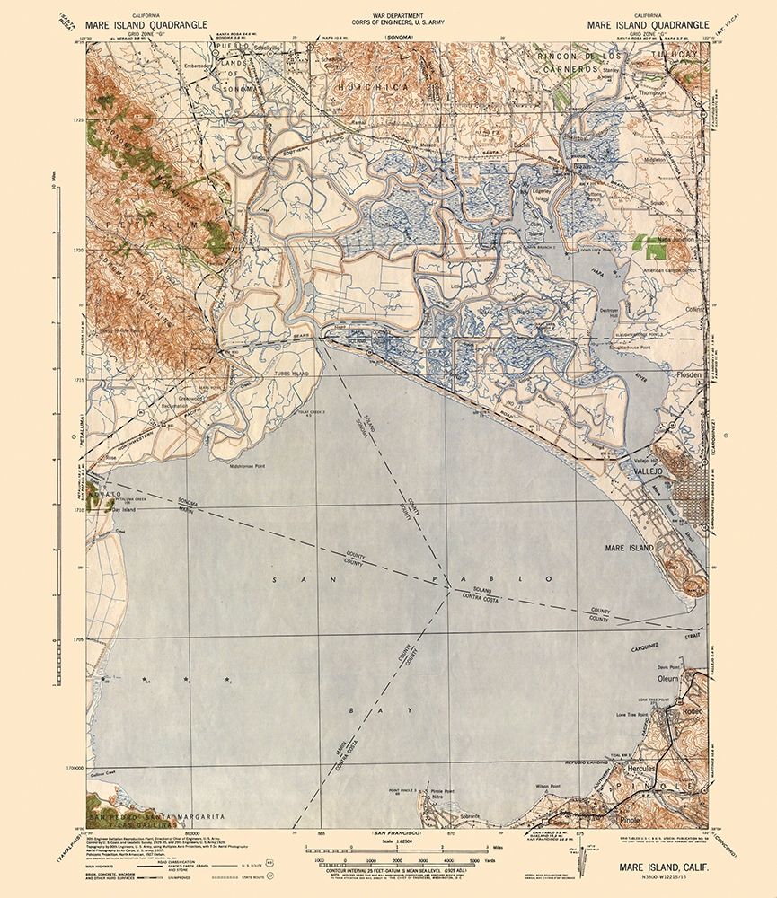 Mare Island California Quad - US Army 1942 art print by US Army for $57.95 CAD