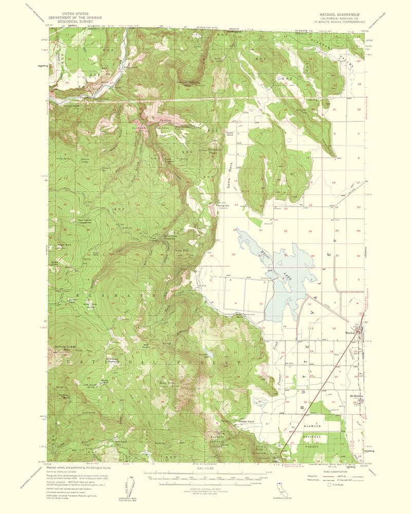 Macdoel California Quad - USGS 1954 art print by USGS for $57.95 CAD