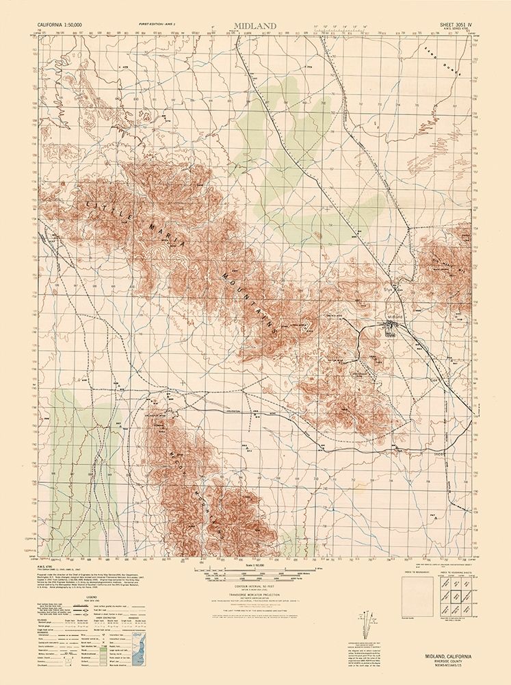 Midland Sheet - US Army 1945 art print by US Army for $57.95 CAD