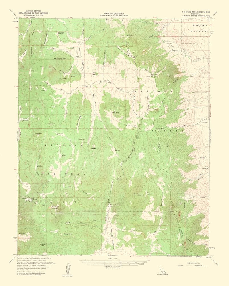 Mountain California Quad - USGS 1963 art print by USGS for $57.95 CAD