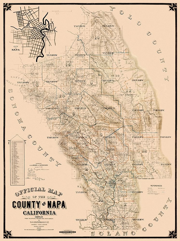 Napa California Landowner - Buckman 1895 art print by Buckman for $57.95 CAD