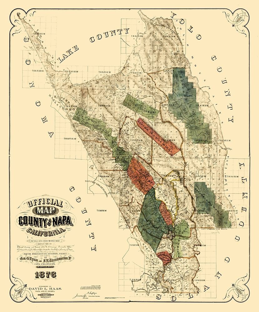 Napa California Landowner - Haas 1876 art print by Haas for $57.95 CAD