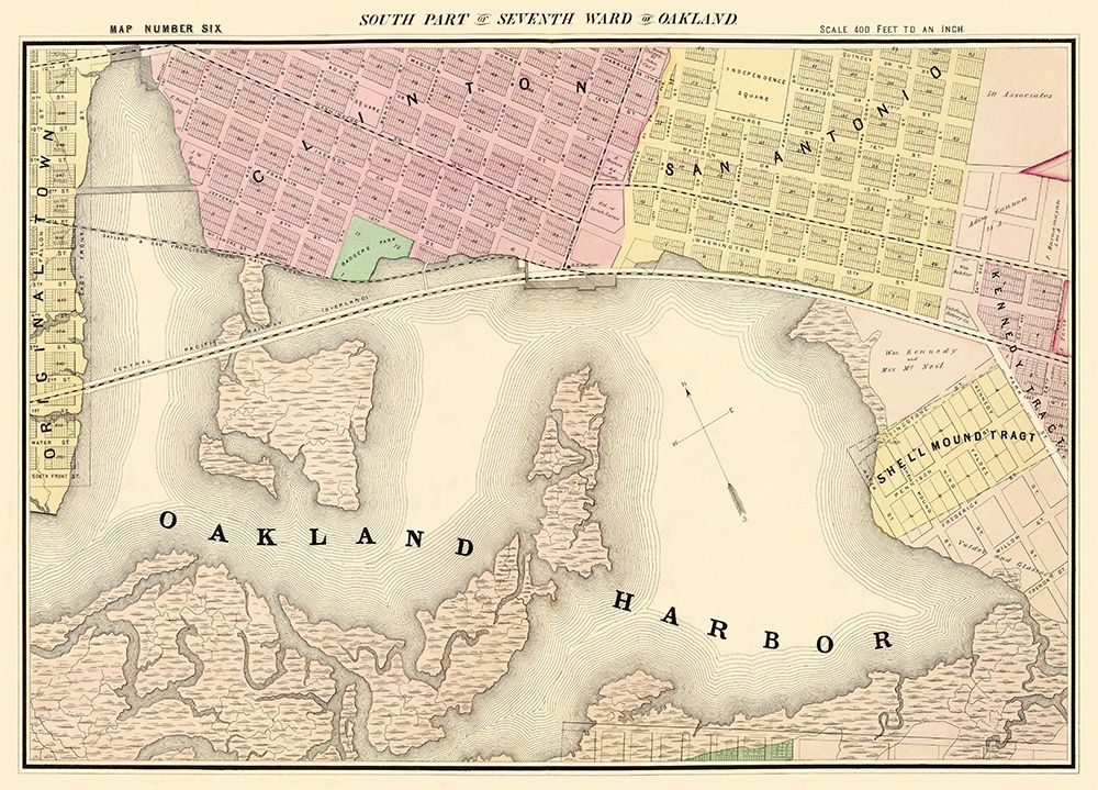 Oakland, South 7th Ward California Landowner art print by Thompson for $57.95 CAD