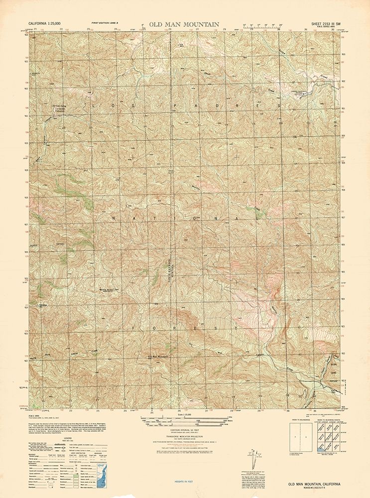 Old Man Mountain Sheet - US Army 1944 art print by US Army for $57.95 CAD