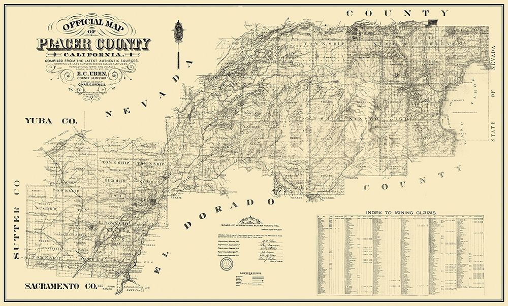 Placer California Landowner - Uren 1887 art print by Uren for $57.95 CAD
