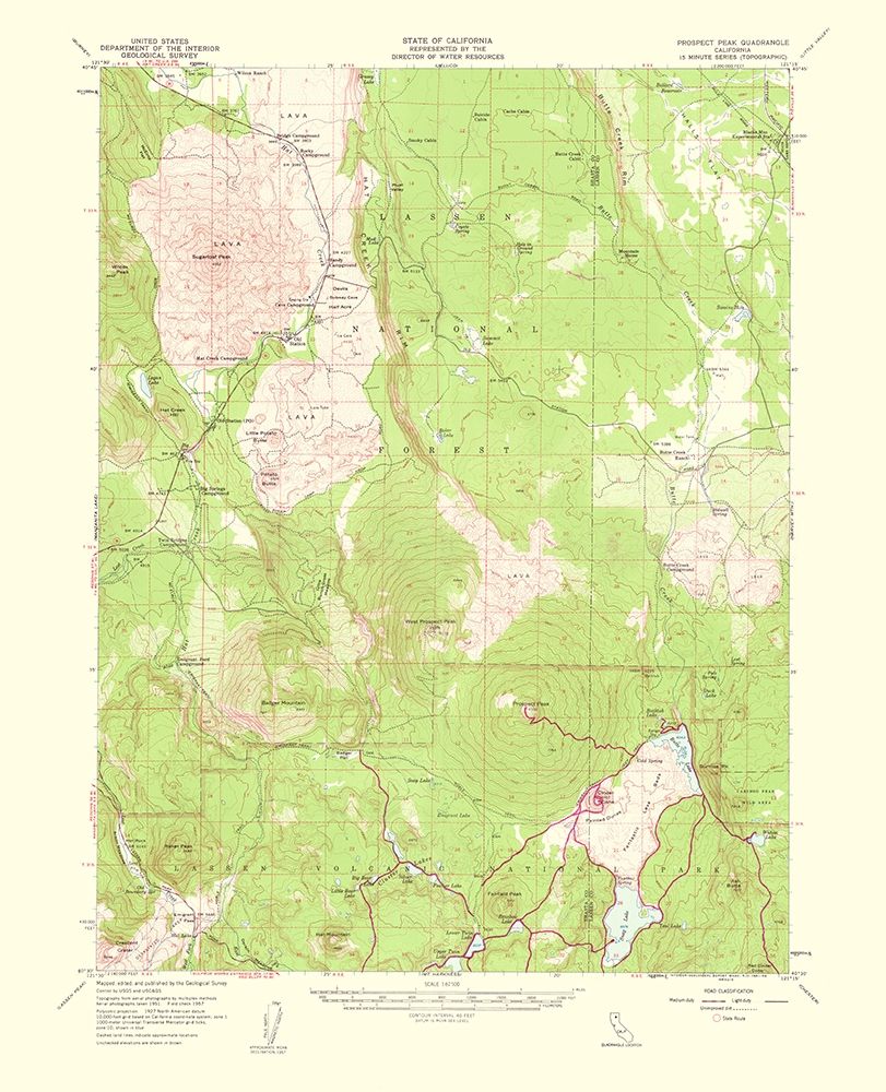 Prospect Peak California Quad - USGS 1956 art print by USGS for $57.95 CAD