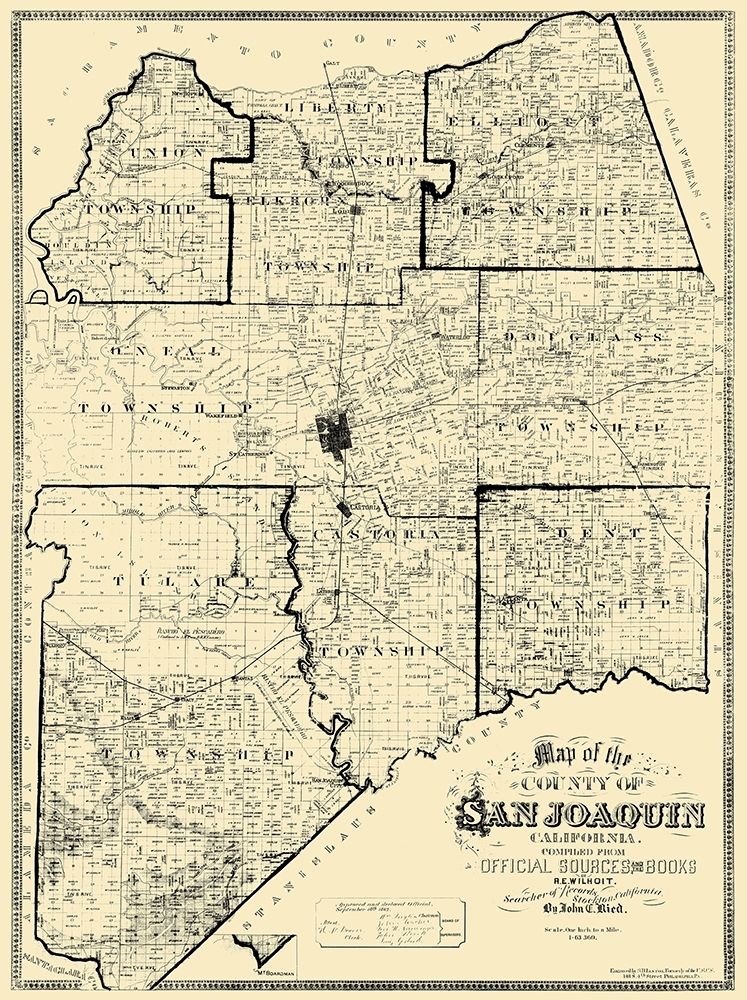 San Joaquin California Landowner - Reid 1883 art print by Reid for $57.95 CAD