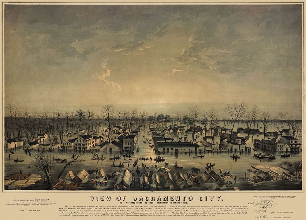 Sacramento California - Bainbridge 1850 art print by Bainbridge for $57.95 CAD
