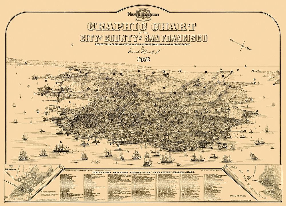 San Francisco California - Marriott 1875 art print by Marriott for $57.95 CAD
