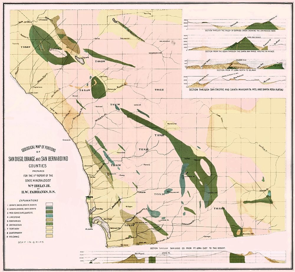 Southern Counties California Geological art print by Fairbanks for $57.95 CAD