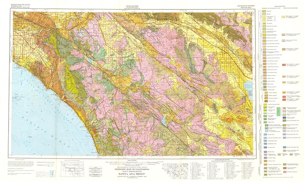 Santa Ana Sheet California Mines - Rogers 1958 art print by Rogers for $57.95 CAD
