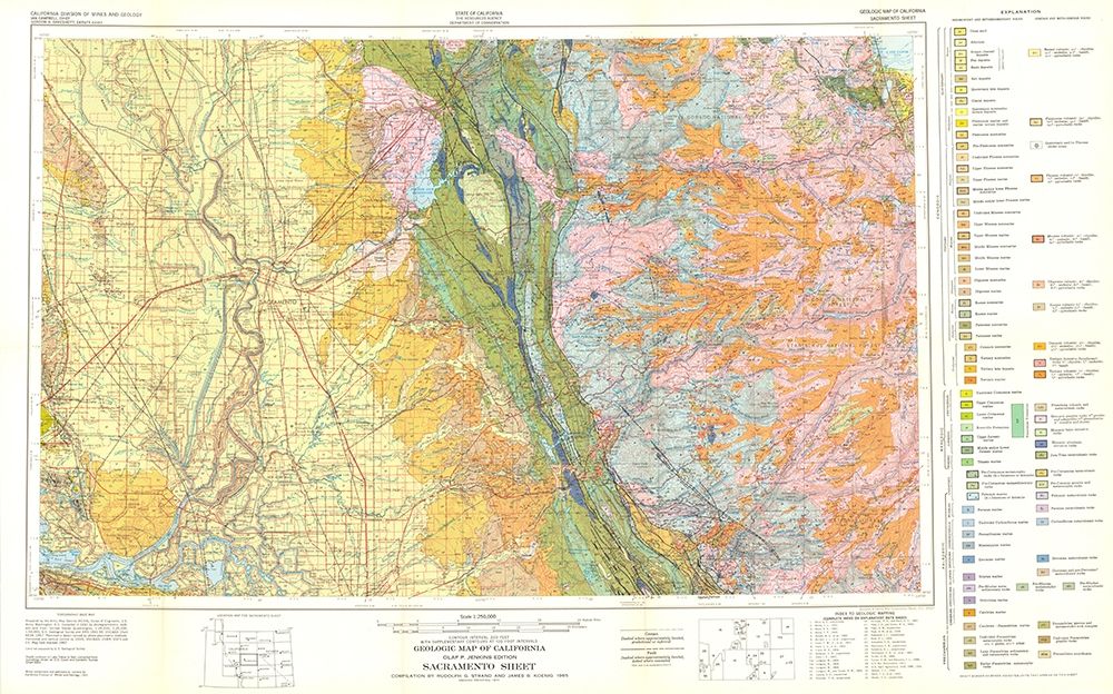 Sacramento Sheet California Mines - Strand 1961 art print by Strand for $57.95 CAD