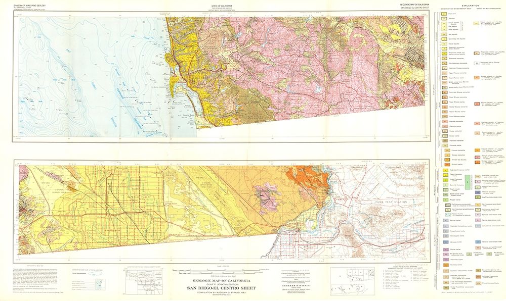 San Diego El Centro Sheet California Mines art print by Strand for $57.95 CAD