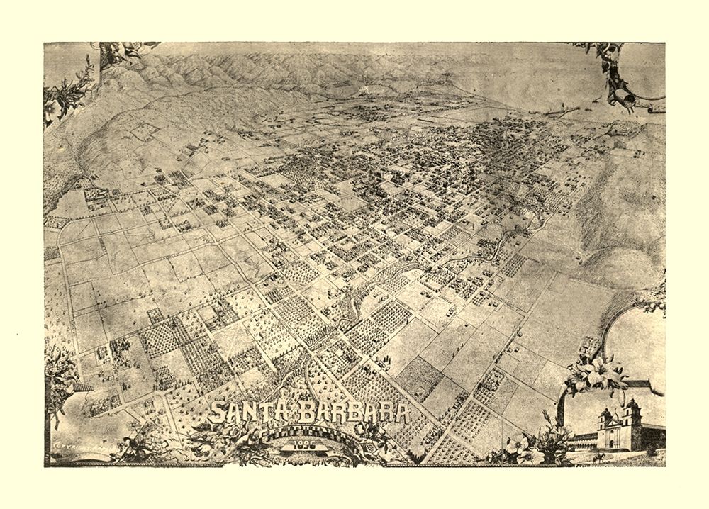Santa Barbara California -1896 art print by Unknown for $57.95 CAD