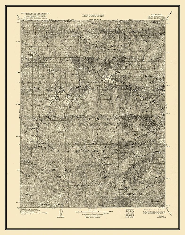 Seiad California Quad - USGS 1922 art print by USGS for $57.95 CAD