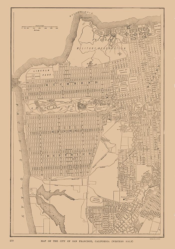 West San Francisco  California - Reynold 1921 art print by Reynold for $57.95 CAD