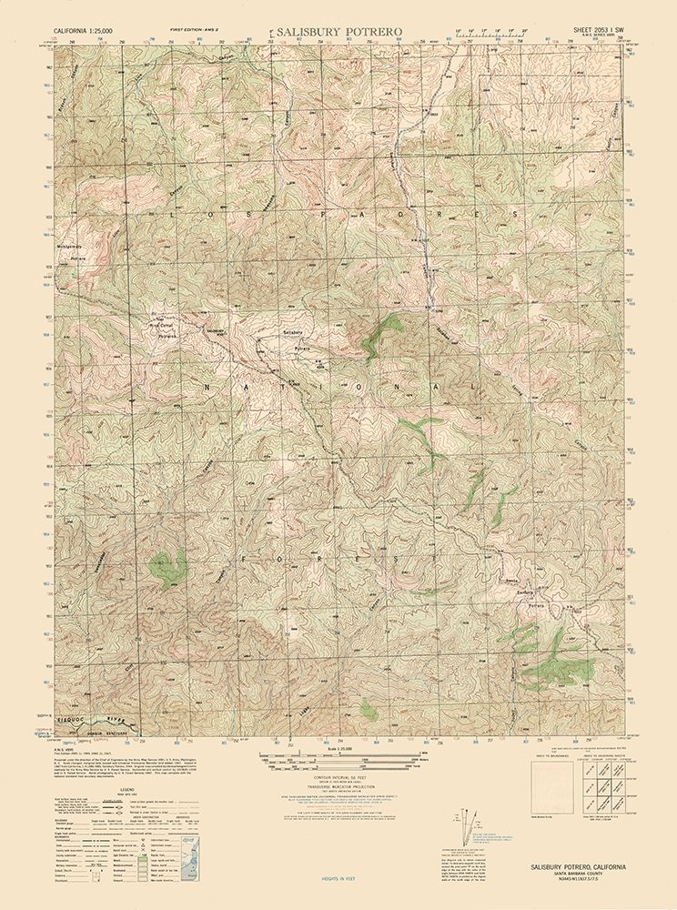 Salisbury Potrero Sheet - US Army 1944 art print by US Army for $57.95 CAD
