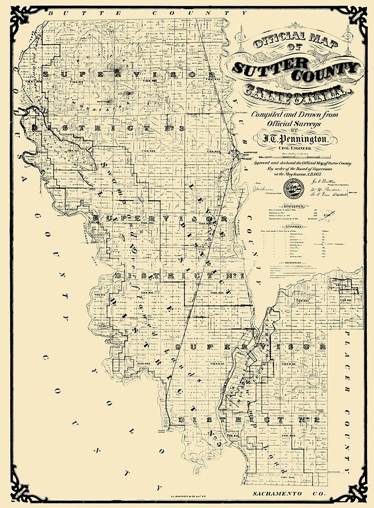 Sutter California Landowner - Pennington 1873 art print by Pennington for $57.95 CAD