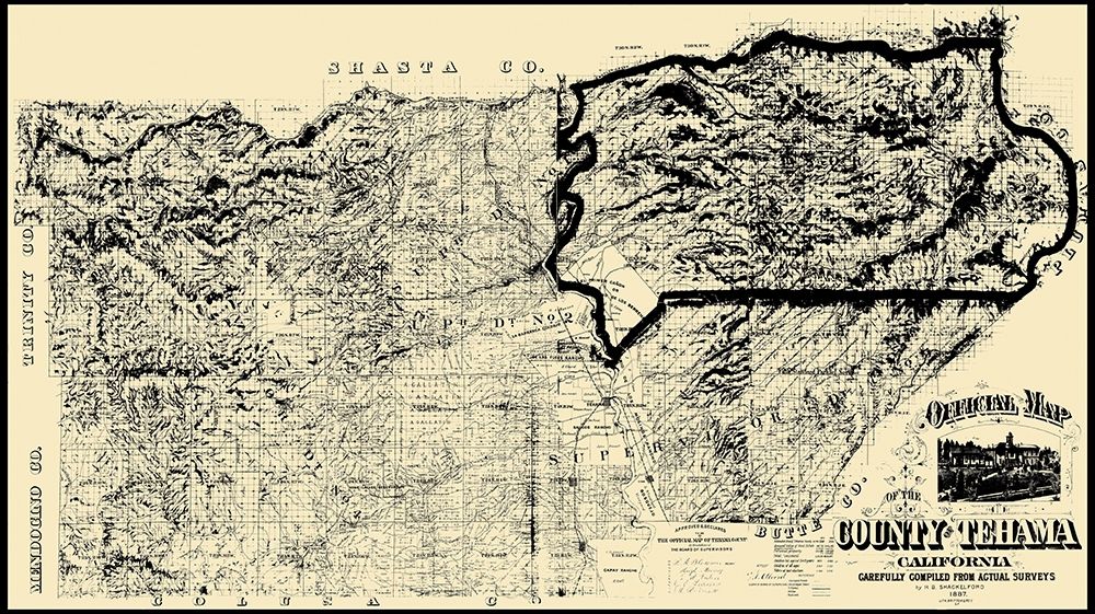 Tehama California - Shackelford 1887 art print by Shackelford for $57.95 CAD