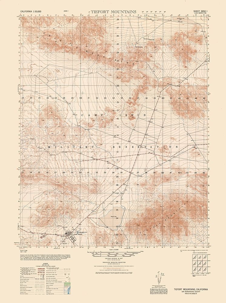 Tiefort Mountains Sheet - US Army 1948 art print by US Army for $57.95 CAD