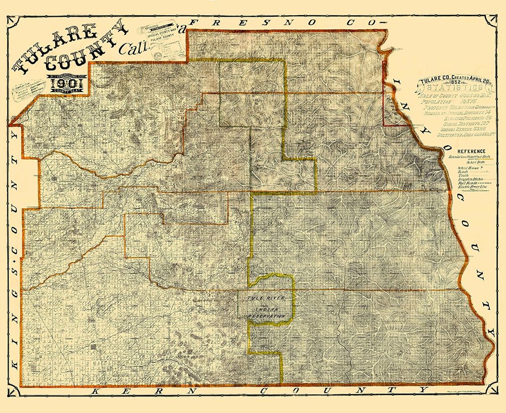 Tulare California Landowner - Britton 1901 art print by Britton for $57.95 CAD