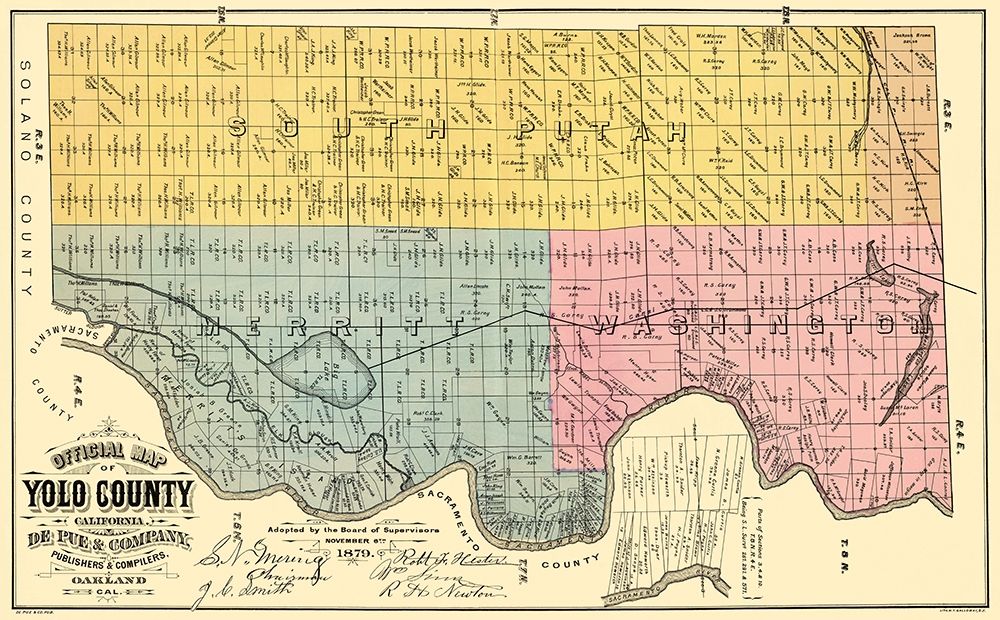 Yolo  East California Landowner - De Pue 1879 art print by De Pue for $57.95 CAD