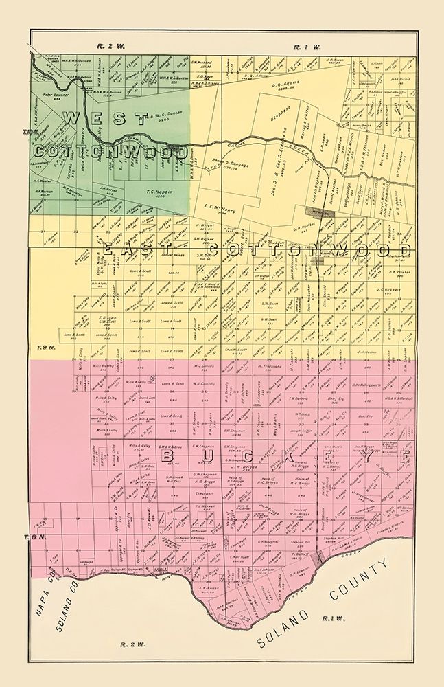 Yolo  Southeast California Landowner - De Pue 1879 art print by De Pue for $57.95 CAD