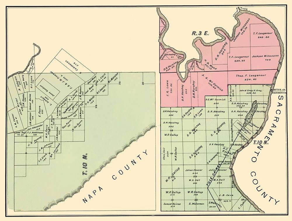 Yolo California Landowner - De Pue 1879 art print by De Pue for $57.95 CAD