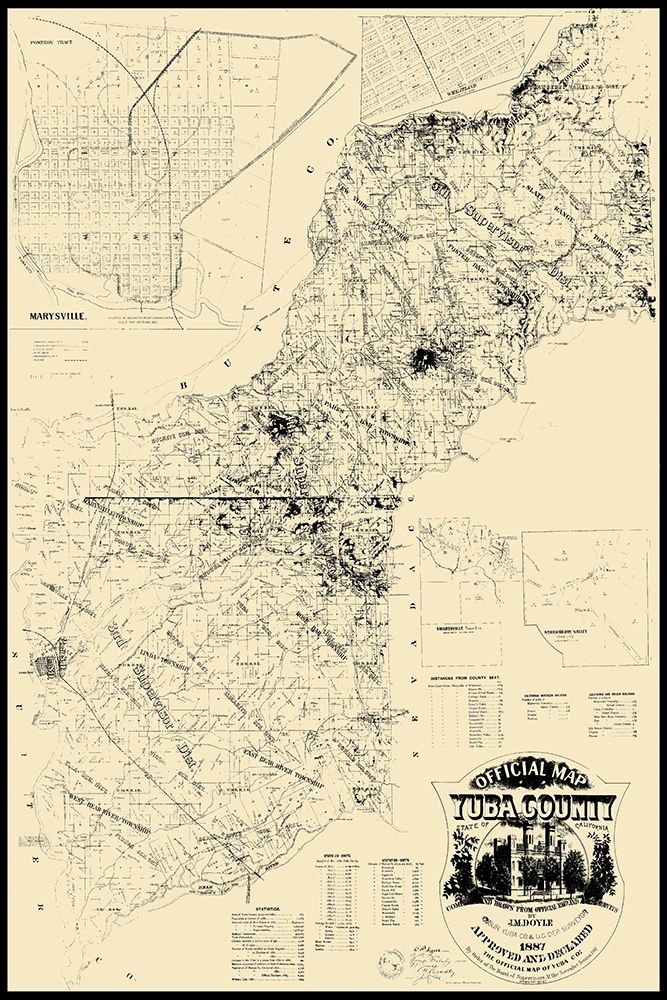 Yuba California Landowner - Doyle 1887 art print by Doyle for $57.95 CAD