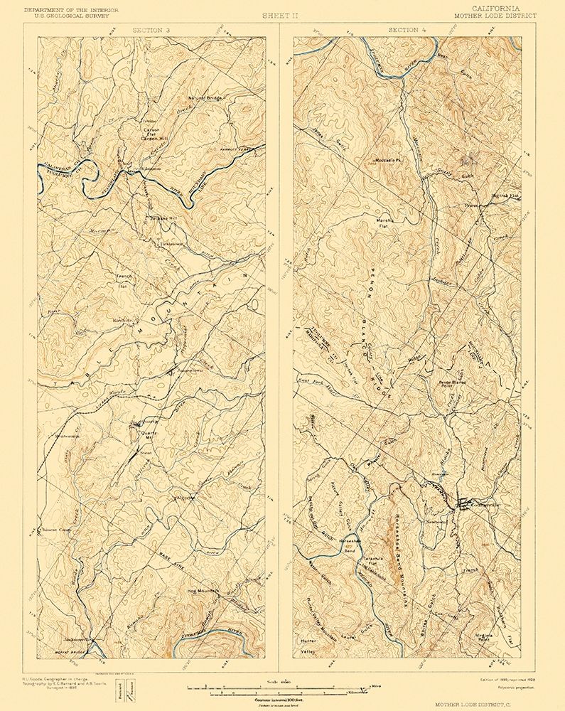 Mother Lode District California 1 of 2 Sheet art print by USGS for $57.95 CAD