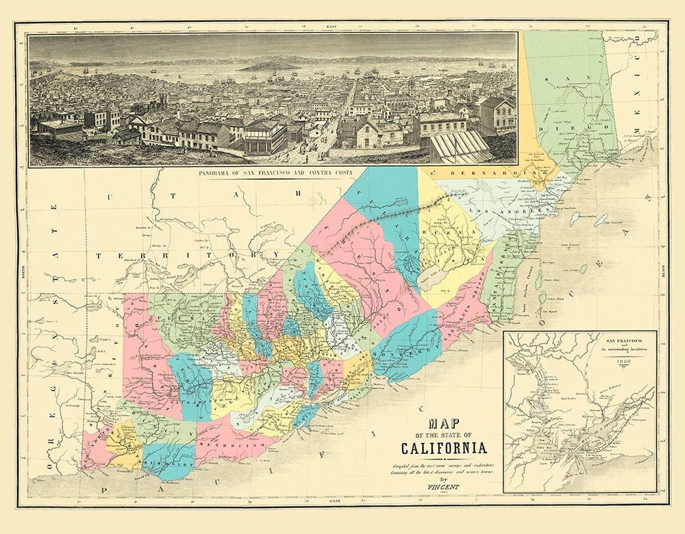 California - Vincent 1860 art print by Vincent for $57.95 CAD