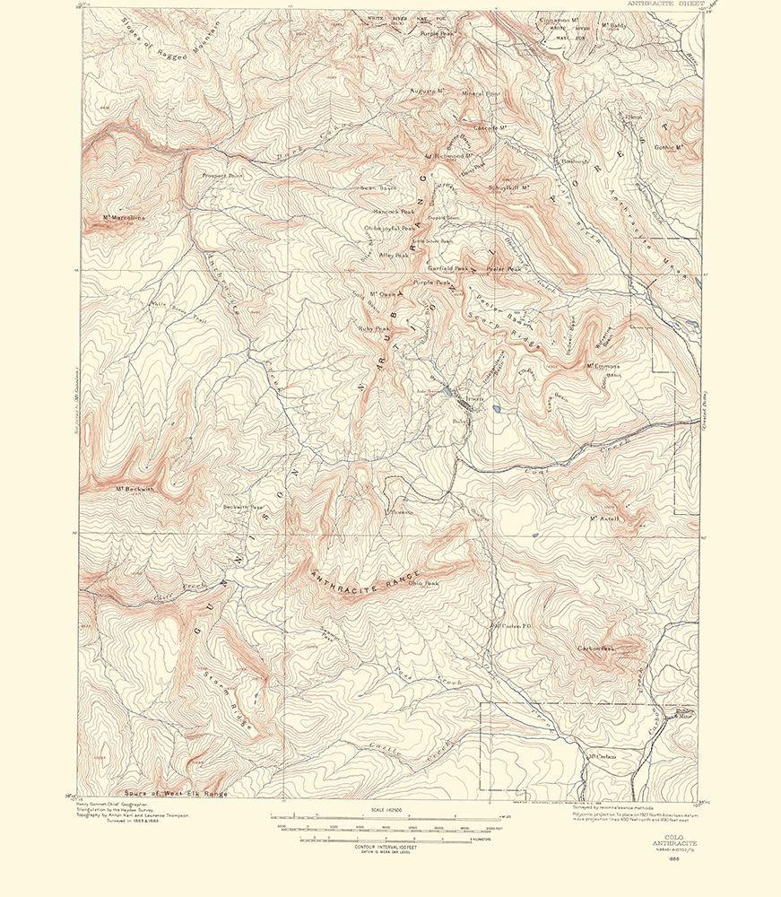 Anthracite Colorado Sheet - USGS 1956 art print by USGS for $57.95 CAD