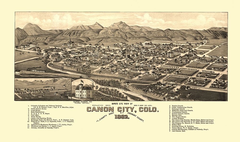 Canon City Colorado - Stoner 1882 art print by Stoner for $57.95 CAD