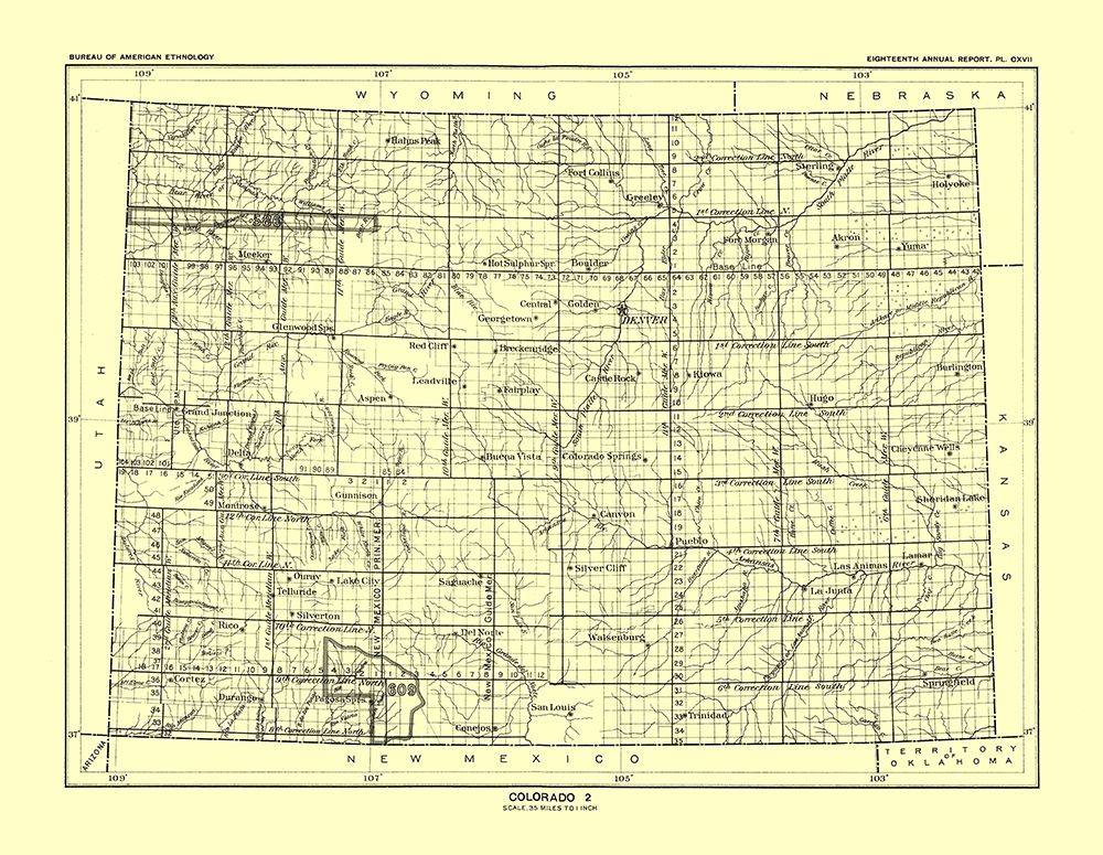Colorado - Hoen 1896 art print by Hoen for $57.95 CAD