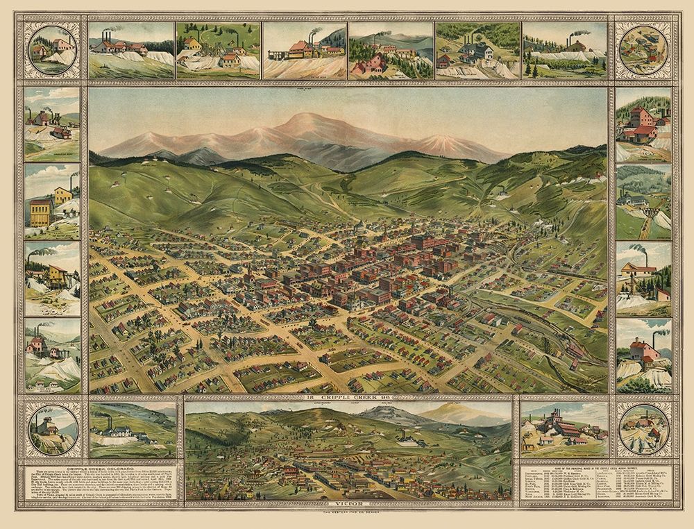 Cripple Creek Colorado - 1896 art print by Unknown for $57.95 CAD