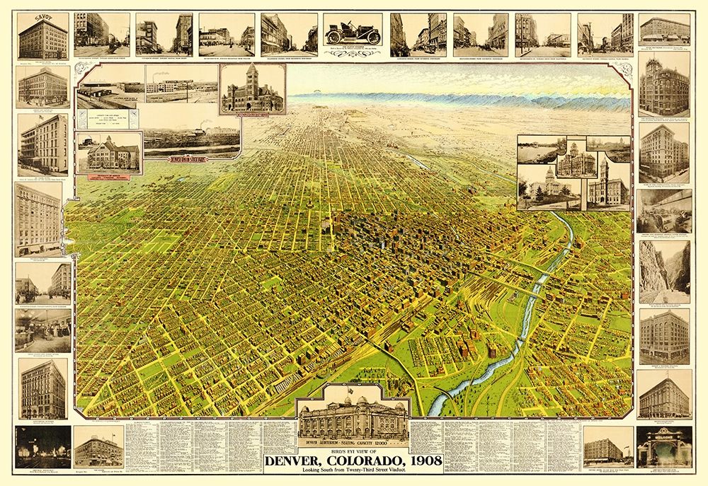 Denver Colorado - 1908 art print by Unknown for $57.95 CAD