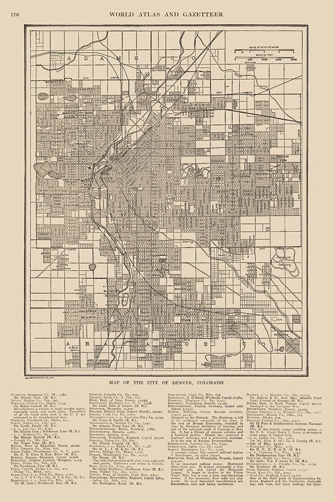 Denver  Colorado - Reynold 1921 art print by Reynold for $57.95 CAD