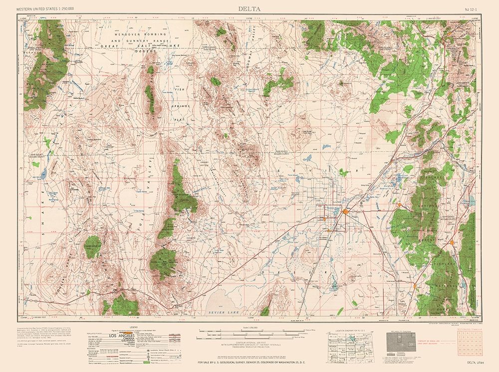 Delta Colorado Quad - USGS 1962 art print by USGS for $57.95 CAD