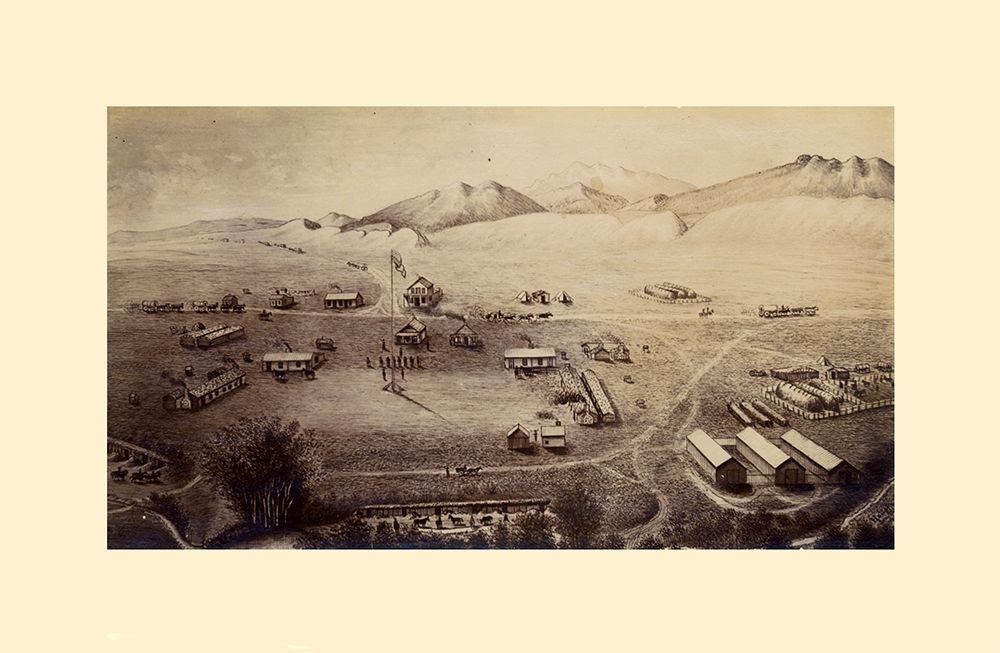 Fort Collins Colorado - Houghton 1865 art print by Houghton for $57.95 CAD