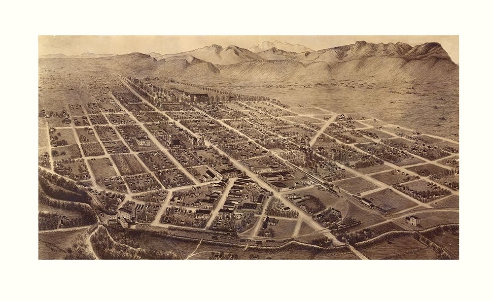 Fort Collins Colorado - Houghton 1899 art print by Houghton for $57.95 CAD