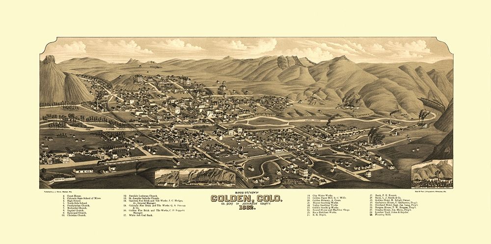 Golden Colorado - Stoner 1882 art print by Stoner for $57.95 CAD